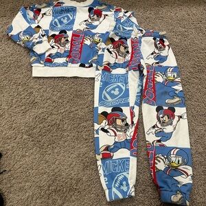 H&M Disney Mickey Mouse Football Sweatsuit Set